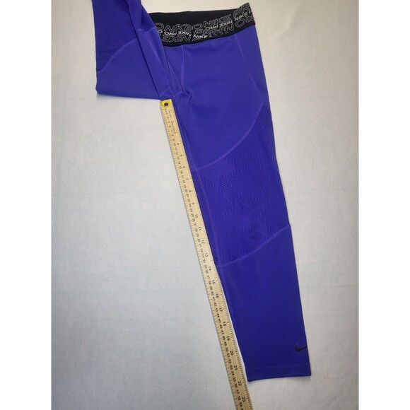 Nike Pro Womens Medium Dri Fit Leggings Purple Athletic - Picture 8 of 13